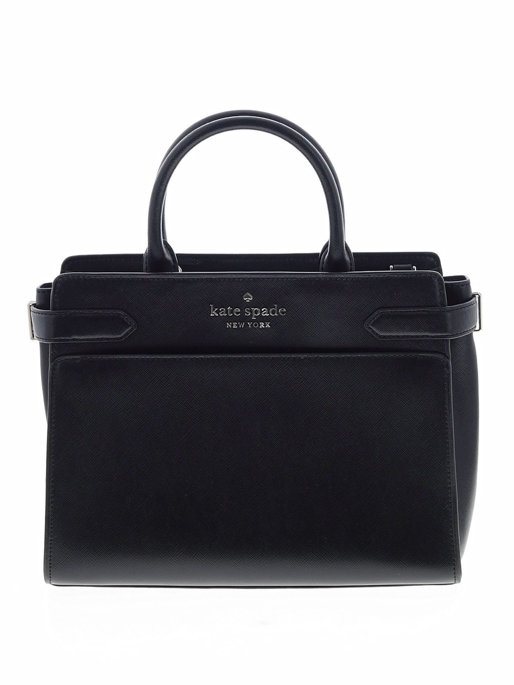 kate spade Black Structured Saffiano Leather Satchel